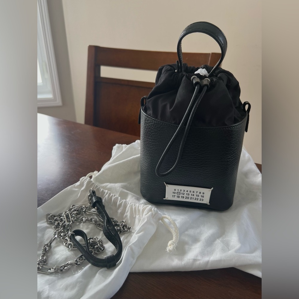 Maison Margiela Black Small 5AC Bucket Bag